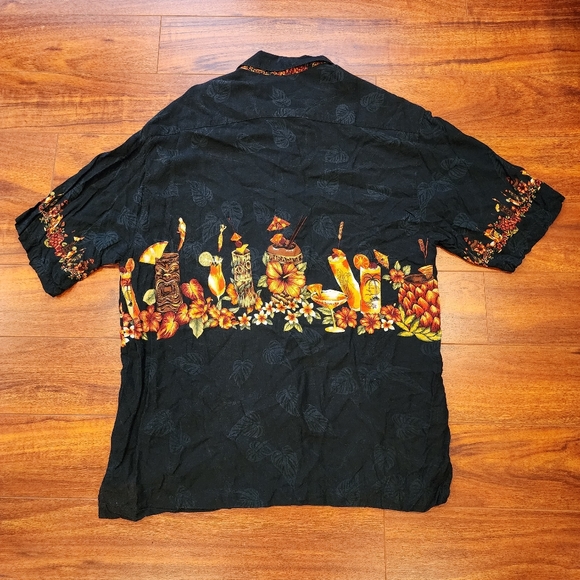 Aloha Joe Hawaiian Shirts Cocktail Print Short Sleeve Shirt  Size L - Picture 2 of 8